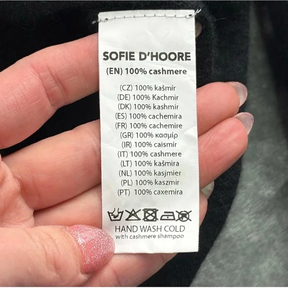 Sofie D’Hoore Cardigan W M 100% Cashmere Minimalist Quiet Luxury Soft Black Luxe - Picture 7 of 14